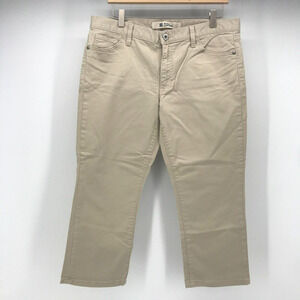 Gap Original Low Rise Crop Pant Womens 12 A Tan Cotton Stretch Vintage Y2K